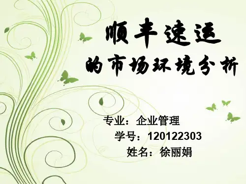 顺丰速运的市场环境分析(ppt 43页)