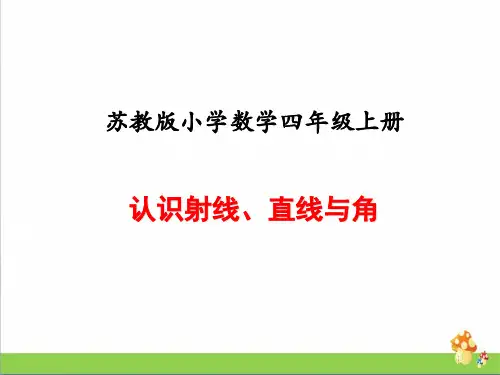 四上数学课件-例1例2直线射线与角 苏教版教材 (22张PPT)