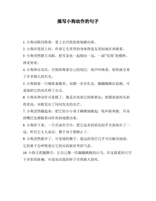 描写小狗动作的句子