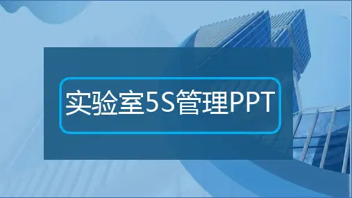 实验室5S管理PPT