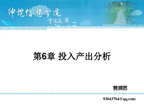 第六章投入产出