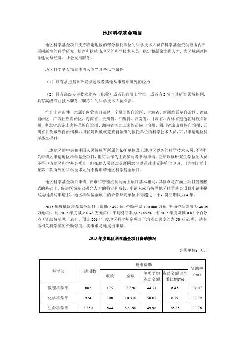 地区基金