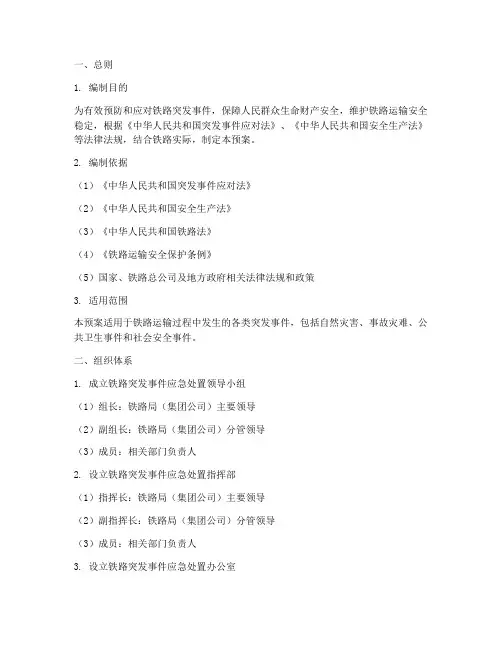 铁路突发事件应急处置预案