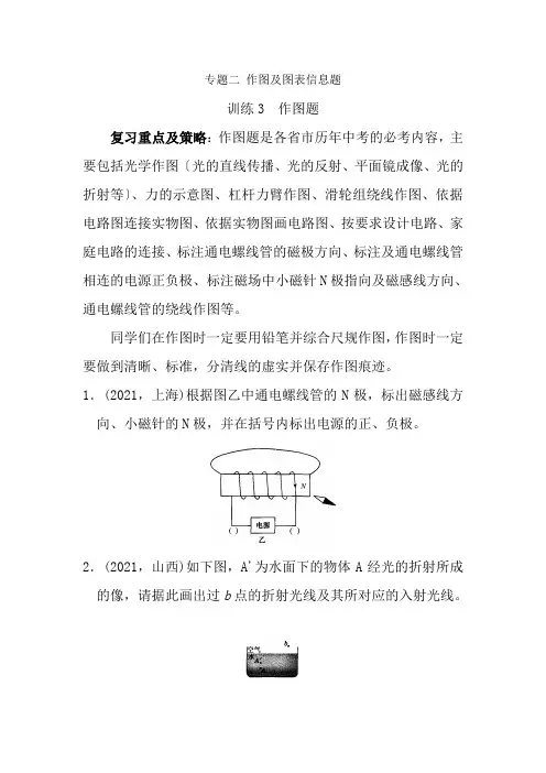 中考物理复习专题二作图与图表信息题作图题