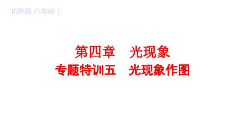 第四章光现象专题特训五光现象作图课件北师大版物理八年级上册