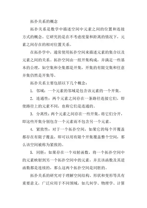 拓扑关系的概念