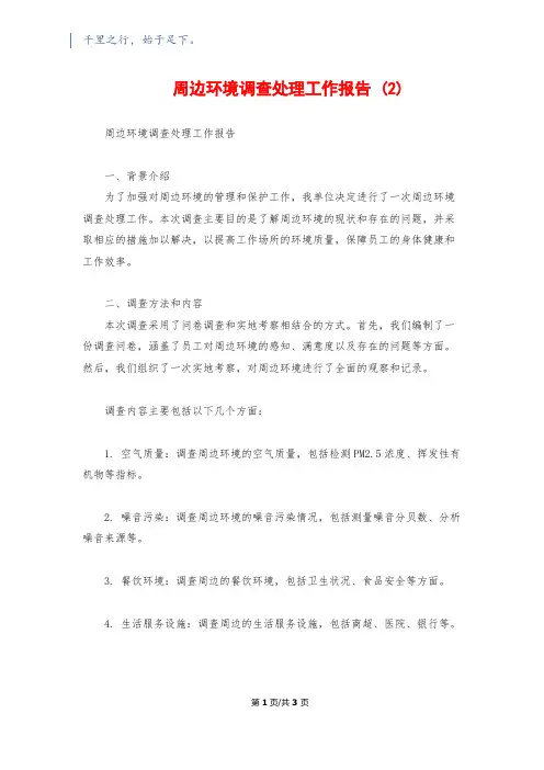 周边环境调查处理工作报告 (2)