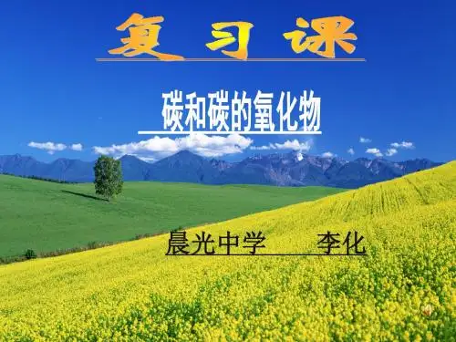 第六单元碳和碳的氧化物复习课件