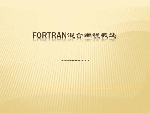 Fortran混合编程