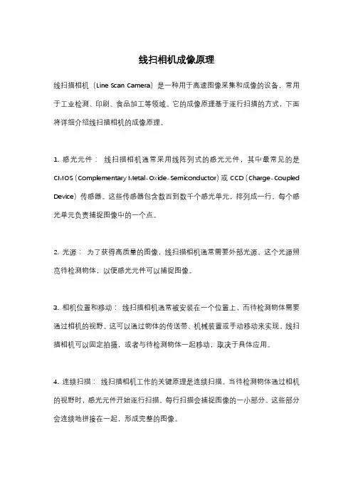 线扫相机成像原理