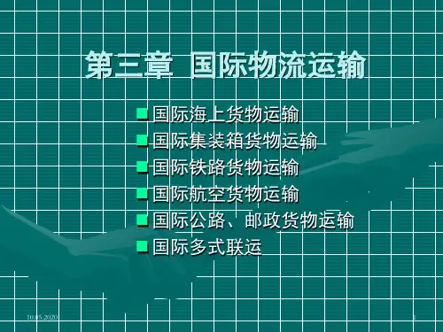 国际物流运输培训课件PPT(共 48张)