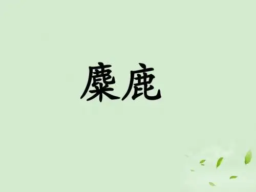 《麋鹿》课件2-优质公开课-语文S版四下精品
