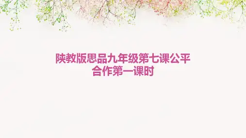 陕教版思品九年级第七课公平合作第一课时