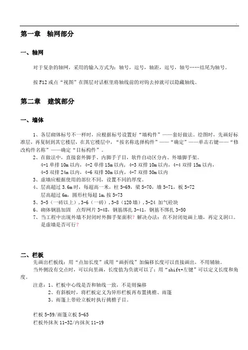 广联达图形算量情况总结