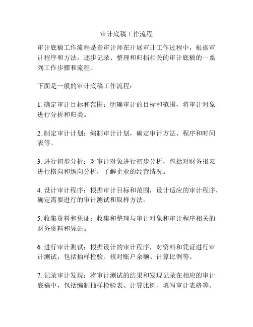 审计底稿工作流程