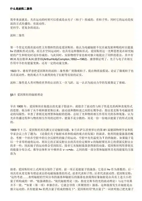 什么是波粒二象性