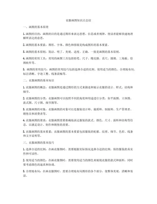 衣服画图知识点总结