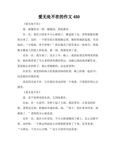 爱无处不在的作文450
