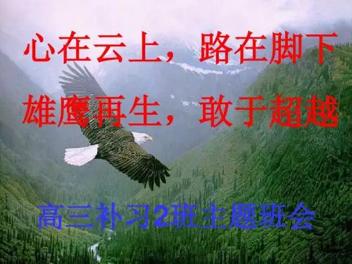 主题班会：心在云上,路在脚下;雄鹰再生,敢于超越 PPT课件