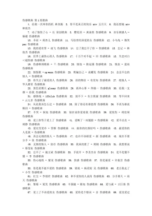 女生伤感告白歌曲下载