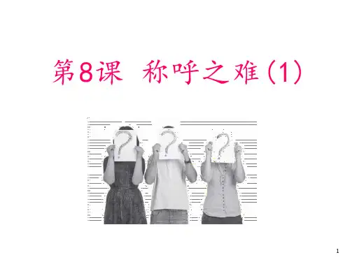 称呼之难《尔雅中文—中级汉语综合教程》上册ppt课件