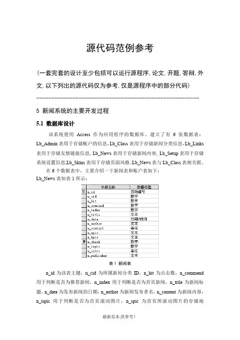 网页源代码设计范例参考