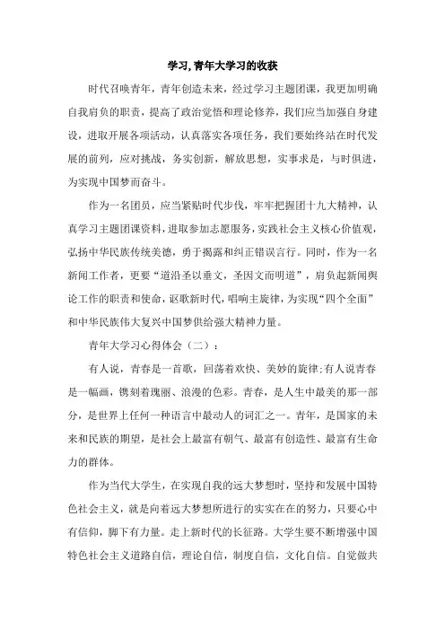 学习,青年大学习的收获