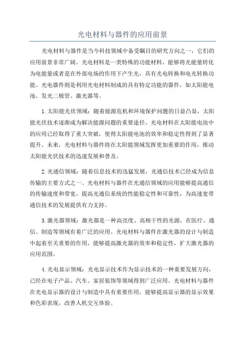 光电材料与器件的应用前景