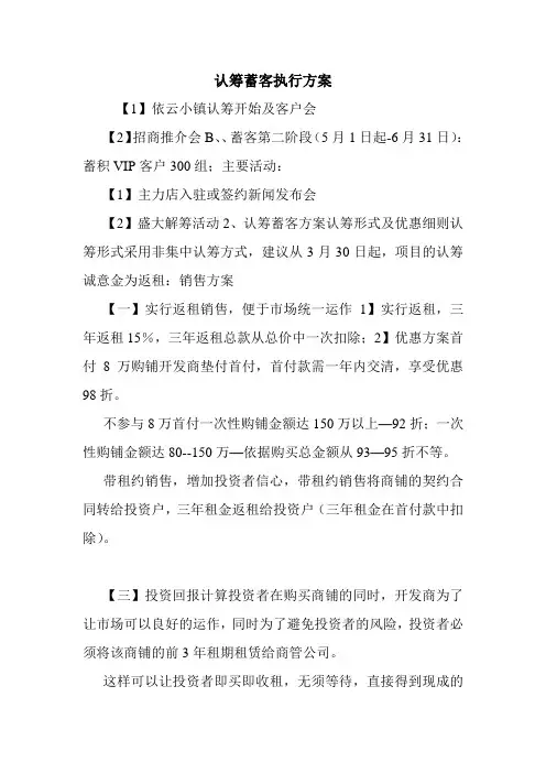 认筹蓄客执行方案.doc