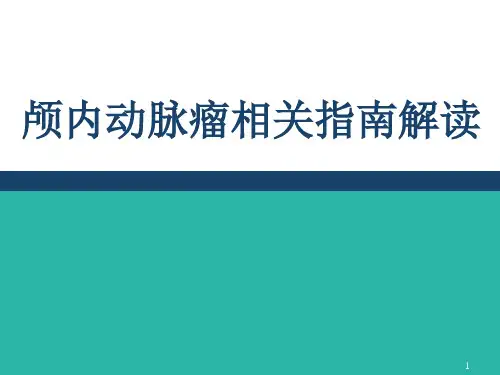 最新动脉瘤指南解读PPT参考幻灯片