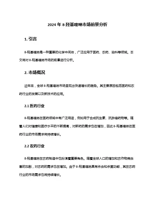 2024年8-羟基喹啉市场前景分析