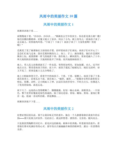 风雨中的美丽作文10篇