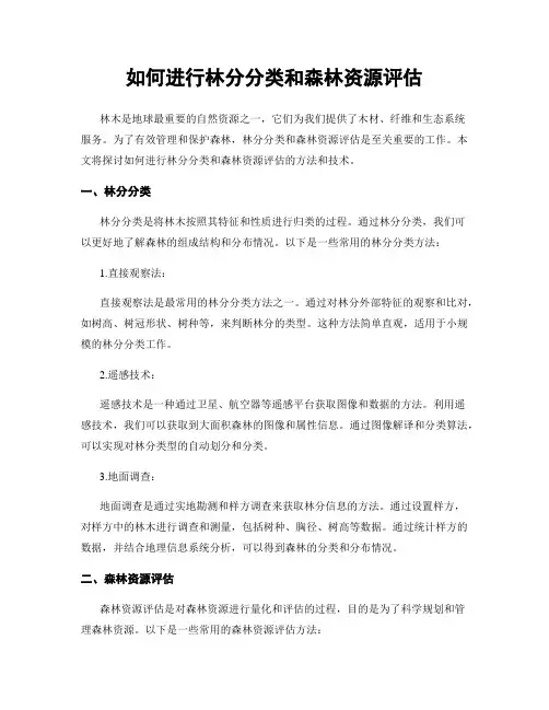 如何进行林分分类和森林资源评估