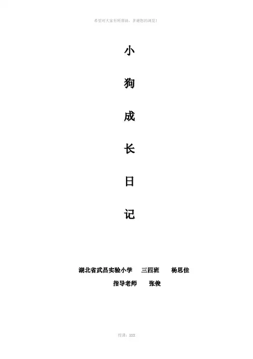 小狗成长日记