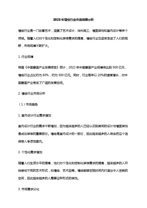 2023年墙绘行业市场规模分析