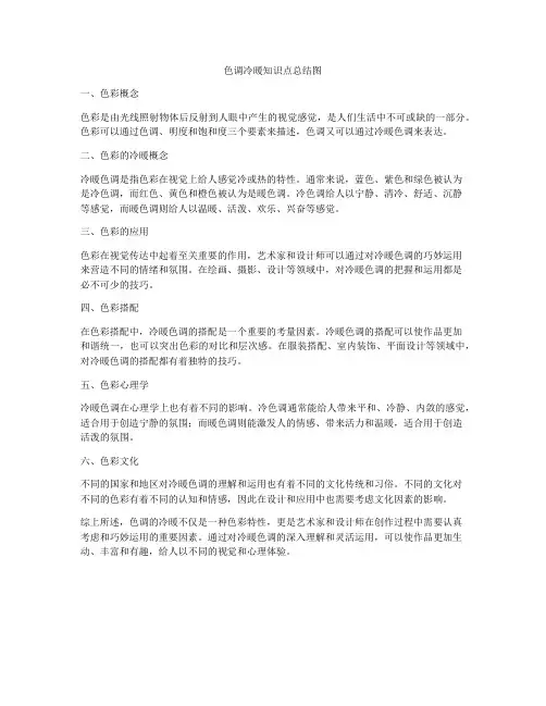 色调冷暖知识点总结图