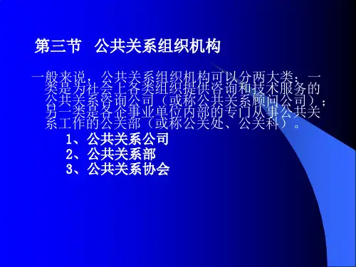 公共关系组织机构