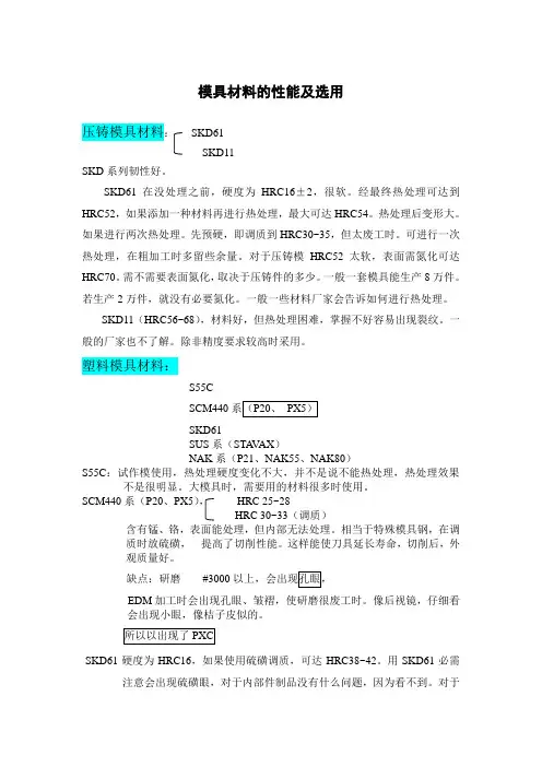 热处理材料的性能及使用
