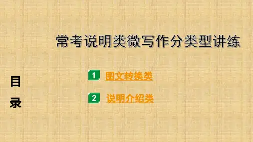 中考语文复习常考说明类微写作分类型讲练