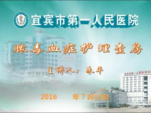 脓毒血症护理查房 PPT课件