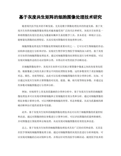 基于灰度共生矩阵的细胞图像处理技术研究