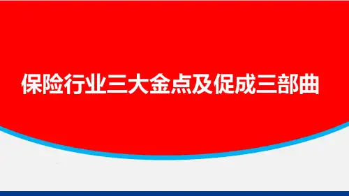 保险行业三大金点及促成三部曲17页