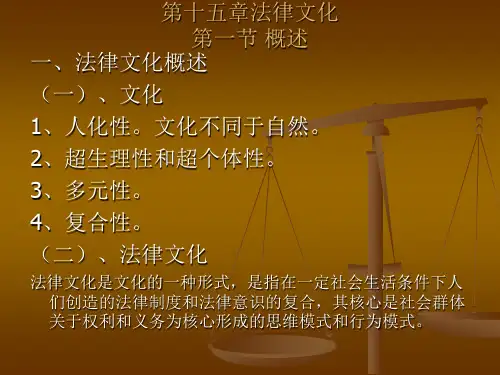 法理学第十五章法律文化