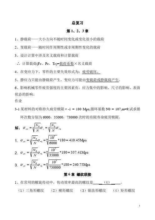 机械设计总复习2013
