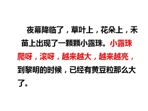 三年级语文小露珠1(PPT)4-3