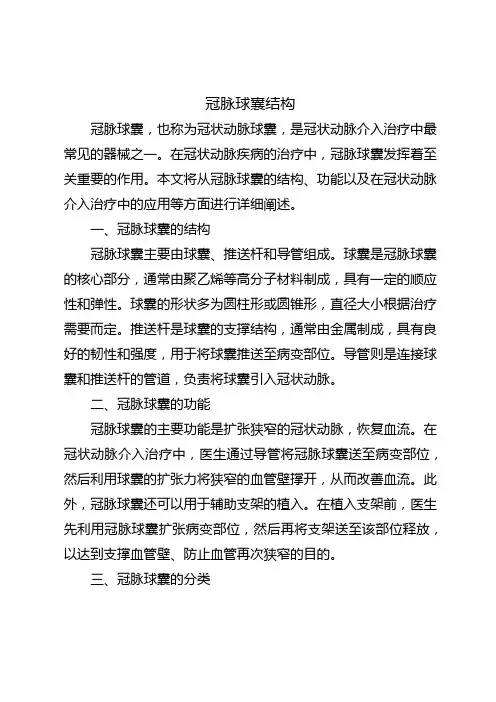 冠脉球囊结构