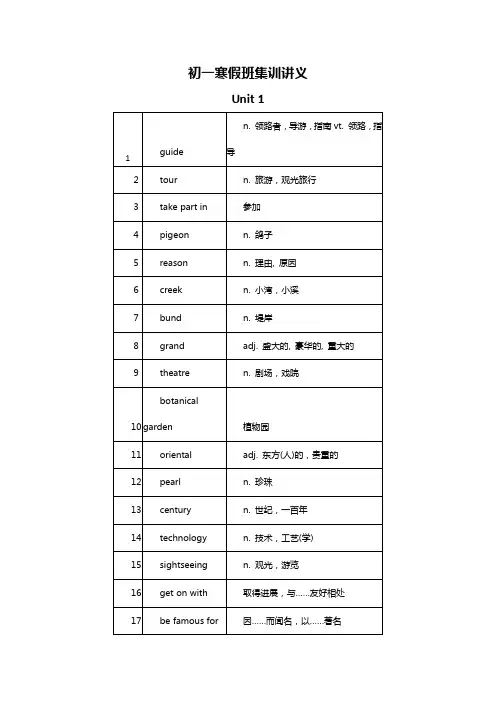 杨浦初中补习班杨浦初中培训机构新王牌英语教学资料1