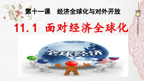高中政治人教版必修一经济生活11.1面对经济全球化 课件ppt（25张PPT1内嵌）