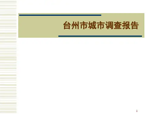 台州市城市调查报告