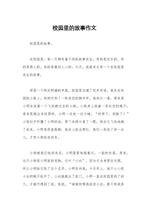 校园里的故事作文